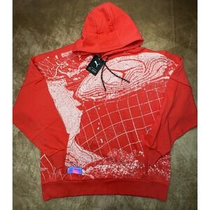 Puma Mercedes AMG Petronas F1 Statement Hoodie Sweatshirt Red Men's Size Large